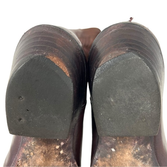 Nocona Leather Western Boots Brown Size 9D Med Pointed Toe Hand Stitched USA - Picture 15 of 16